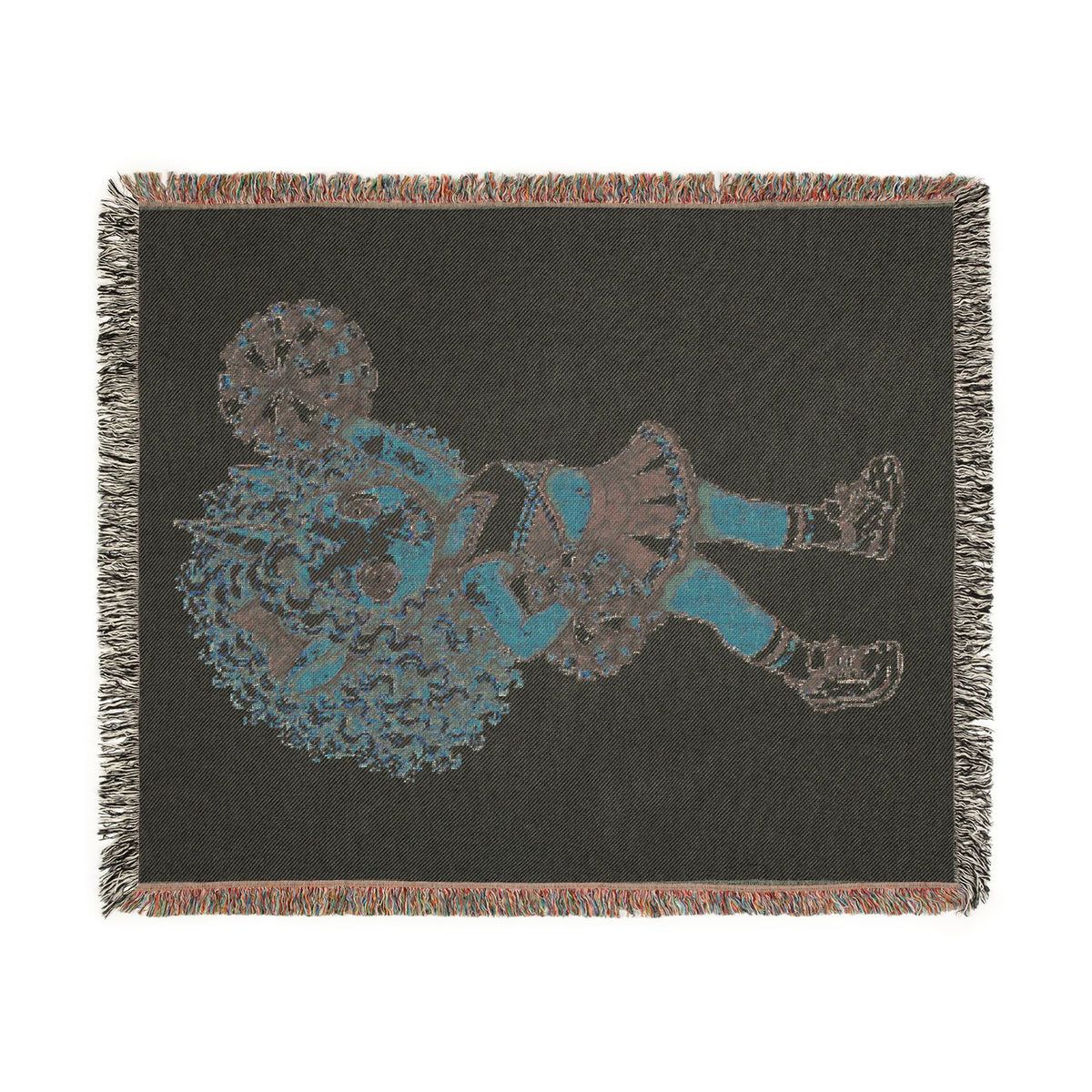 Cheerleader Unicorn Blanket, Personalized Cheer Woven Throw, Cheerleader Gift, Team Spirit Gift, Cheer Season Keepsake