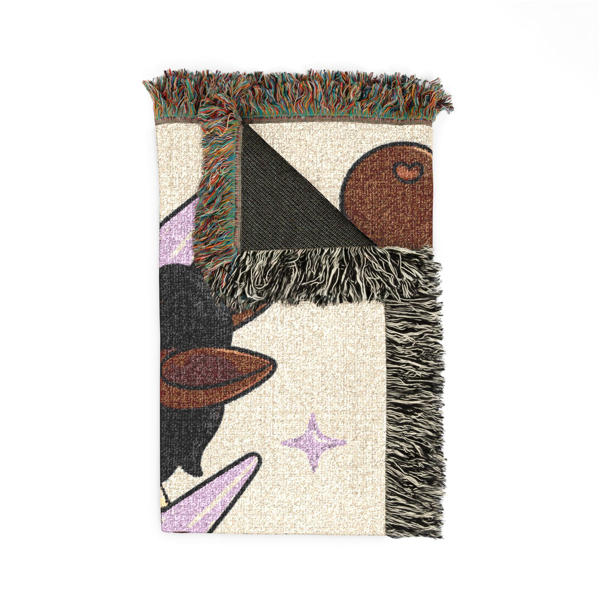 Magical Unity Unicorn Jacquard Woven Cotton Throw Blanket USA Made Tapestry Keepsake