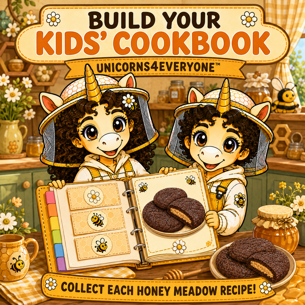 Illustrated Peanut Butter Stuffed Chocolate Cookies kids Baking Recipe PDF fun for the whole family