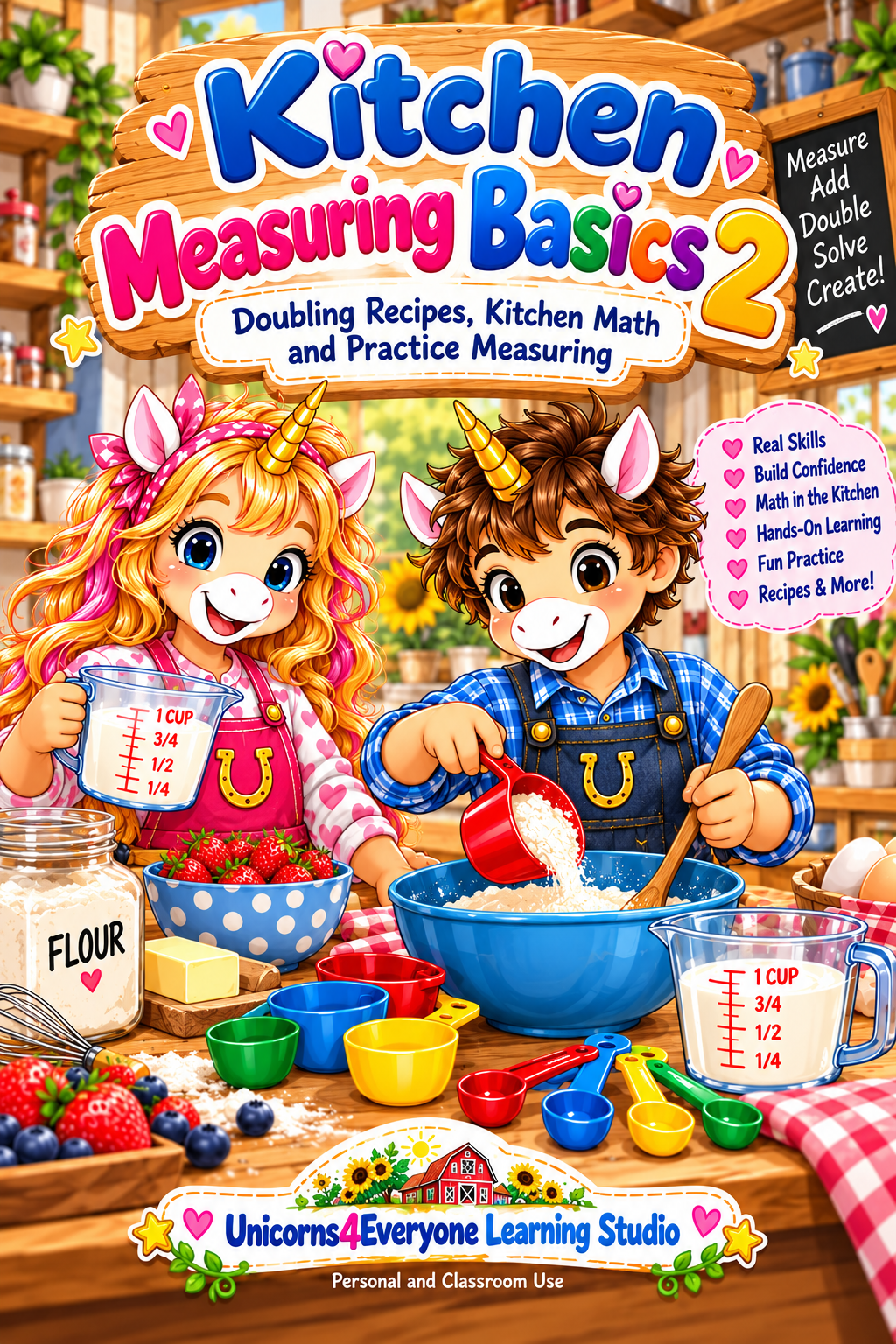 Kitchen Measuring Basics 2 | Kids Cooking Math & Recipe Measuring Printable