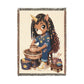 Crafting Chloe and the Rainbow Clay Pot 100% Cotton Woven Throw Blanket Original Artwork Heirloom Keepsake Unicorns4everyone