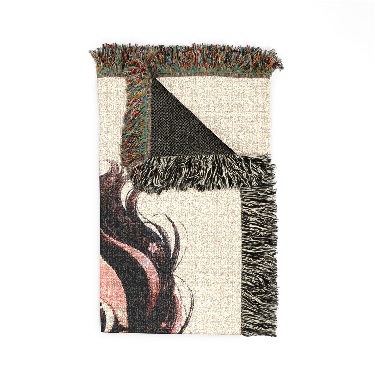 It's A Girl! Unicorn Cotton Throw Blanket, Jacquard Tapestry, Woven USA Heirloom Keepsake