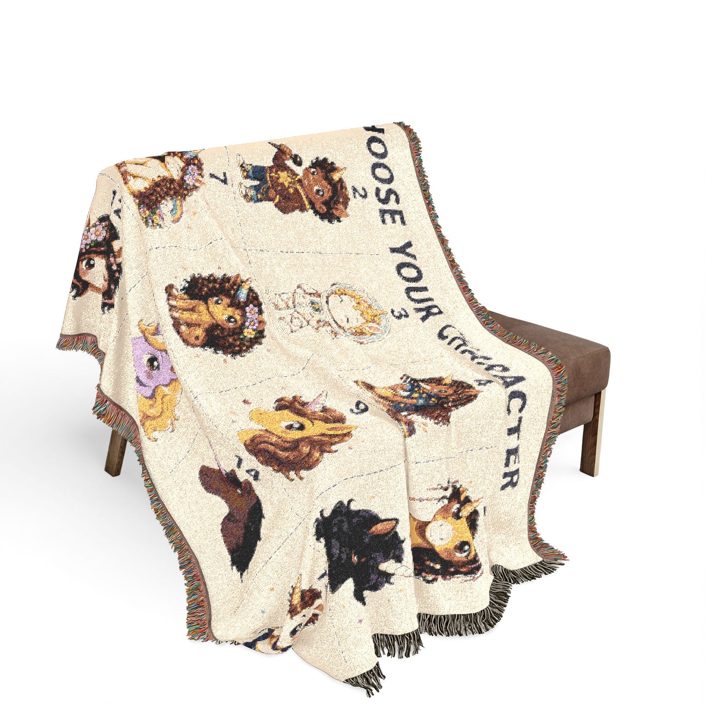 Personalize Your Own Unicorn 4 everyone Heirloom-Quality 100% Cotton Woven Throw Featuring our Original Characters Personalized Keepsake