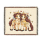 Beekeeper Unicorn Couple Cotton Throw Blanket Woven in the USA Heirloom Quality Jacquard Tapestry Personalization Sweet as Honey Forever