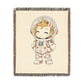 Astronaut Unicorn Woven Cotton Throw Blanket Jacquard Tapestry Wall Art Keepsake