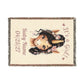Personalize Name and Date It's a Girl Unicorn Woven Cotton Throw Blanket, Jacquard Tapestry Keepsake