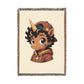 Little Rockstar Jett Unicorn Jacquard Woven Cotton Throw Blanket, USA Made Keepsake