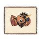 Little Rockstar Jett Unicorn Jacquard Woven Cotton Throw Blanket, USA Made Keepsake