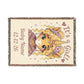 It's a Girl Personalize Name Date Unicorn Woven Cotton Throw Blanket Keepsake