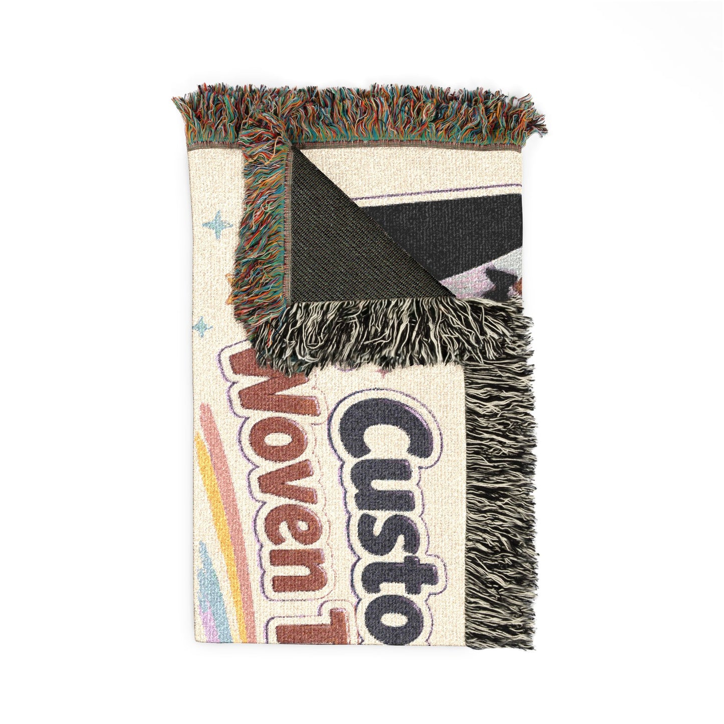 Custom Portrait Woven Throw Blanket Heirloom-Quality 100% Cotton One of a Kind Personalized Keepsake