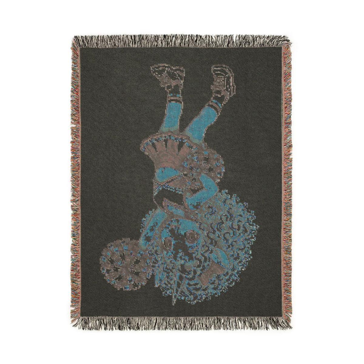 Cheerleader Unicorn Blanket, Personalized Cheer Woven Throw, Cheerleader Gift, Team Spirit Gift, Cheer Season Keepsake