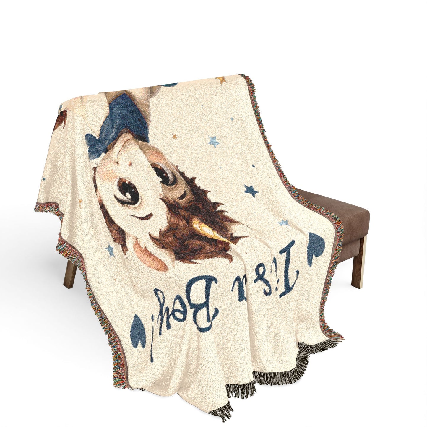 It is a boy Cool Chris Magical Unicorn 100% Cotton Woven Throw Blanket Original Artwork Heirloom Keepsake Fringe unicorns4everyone
