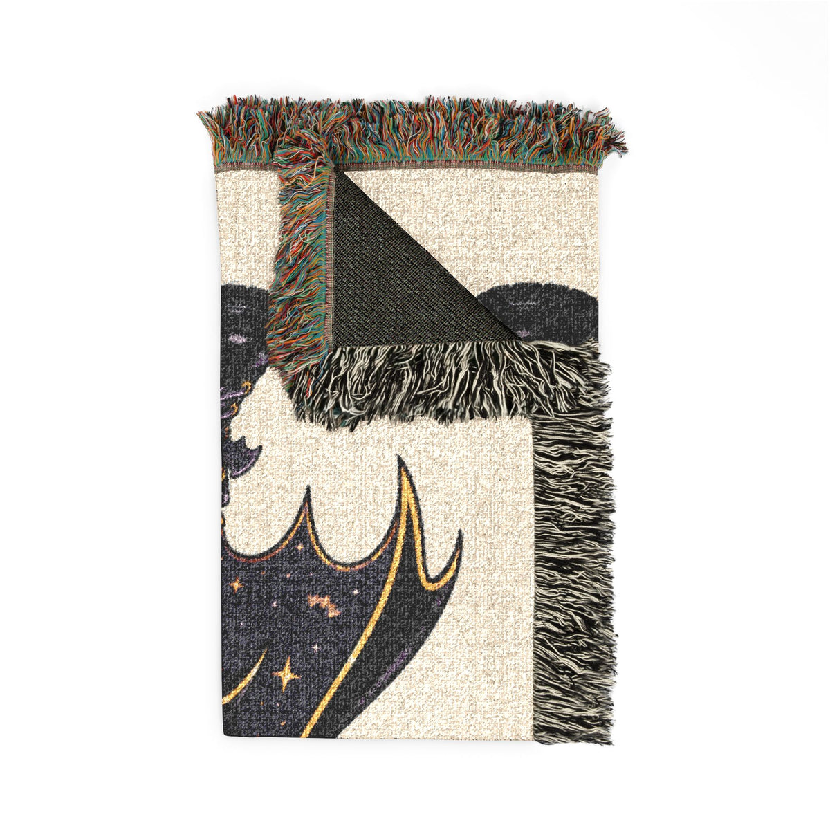 Halloween Unicorn Blanket, Magician Vampire Costume  Woven Throw, Whimsical Halloween Gift