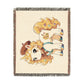 Poppy Unicorn Woven Cotton Throw Blanket: Jacquard Tapestry, Made in USA, Keepsake