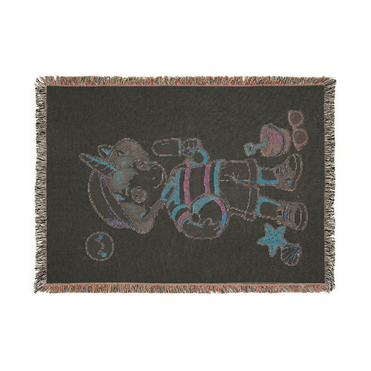 Summer Unicorn Boy Woven Blanket, Beach Day Throw for Kids, Sunshine Vacation Gift, Coastal Boys Room Décor