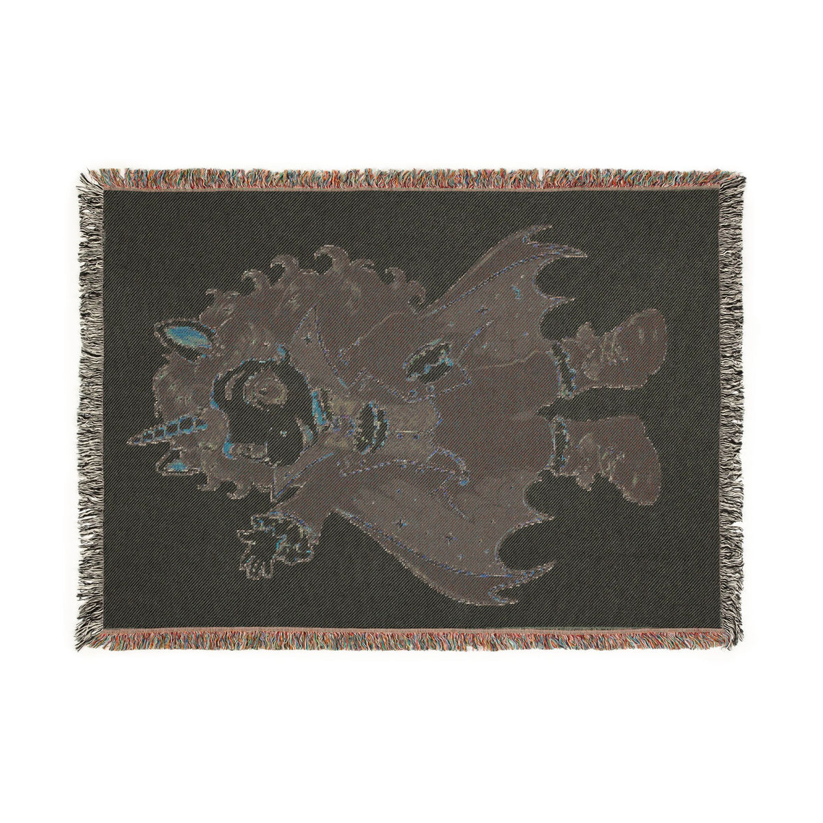 Copy of Halloween Unicorn Blanket, Magician Vampire Costume  Woven Throw, Whimsical Halloween Gift