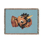 Little Rockstar Jett 100% Cotton Woven Throw Blanket Original Artwork Heirloom Keepsake Unicorns4everyone