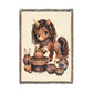 Crafting Chloe The Unicorn Potter 100% Cotton Woven Throw Blanket Original Artwork Heirloom Keepsake Unicorns4everyone