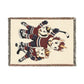 Father and Sons Unicorn Hockey Woven Blanket, Hockey Family Gift, Dad and Boys Sports Throw, Red Navy Team Keepsake