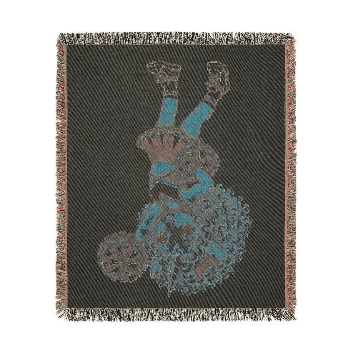 Cheerleader Unicorn Blanket, Personalized Cheer Woven Throw, Cheerleader Gift, Team Spirit Gift, Cheer Season Keepsake
