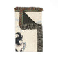 Ice Skater Woven Cotton Throw Blanket Adult Figure Skating Gift for Her, USA Jacquard Tapestry