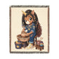 Chloe Unicorn Potter Woven Cotton Throw Blanket Jacquard Tapestry Wall Art