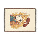 Little Painting Poppy 100% Cotton Woven Throw Blanket Original Artwork Heirloom Keepsake Unicorns4everyone