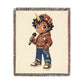 Jett Rockstar Unicorn Cotton Throw Blanket: Jacquard Tapestry Woven in the USA heirloom Quality Keepsake