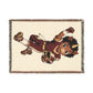 Football Player Unicorn Woven Blanket, Red Gold Football Gift for Boys, Personalized Football Blanket, Game Day Throw, Senior Football Gift