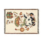 Holiday Unicorn Ice Skater Woven Cotton Throw Blanket Figure Skating Gift for Her USA Jacquard Tapestry