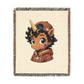 Little Rockstar Jett Unicorn Jacquard Woven Cotton Throw Blanket, USA Made Keepsake