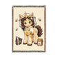 Beeatrice the Unicorn Beekeeper 100% Cotton Woven Throw Blanket Original Artwork Heirloom Keepsake Unicorns4everyone
