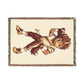 Football Player Unicorn Woven Blanket, Personalized Football, Red Gold Football Blanket, Game Day Throw, Senior Football Gift