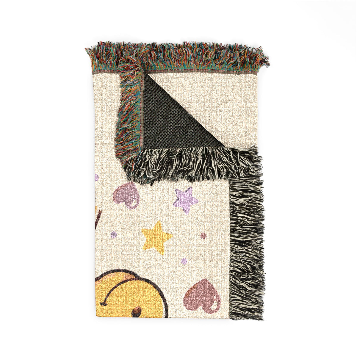 Autumn Rose Unicorn Woven Cotton Throw Blanket Jacquard Tapestry Keepsake