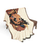 Little Rockstar Jett Unicorn Jacquard Woven Cotton Throw Blanket, USA Made Keepsake