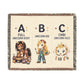 Custom Woven Portrait Art Blanket: Personalized Unicorn Tapestry Keepsake USA heirloom Quality