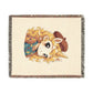 Little Painting Poppy 100% Cotton Woven Throw Blanket Original Artwork Heirloom Keepsake Unicorns4everyone