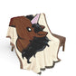Cocoa Comet. Unicorn 100% Cotton Woven Throw Blanket Original Artwork Heirloom Keepsake Woven Fringe Blanket