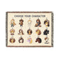 Personalize Your Own Unicorn 4 everyone Heirloom-Quality 100% Cotton Woven Throw Featuring our Original Characters Personalized Keepsake