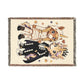 Halloween Unicorn Couple Woven Blanket, Mummy Skeleton Costume Throw, Spooky Autumn Décor