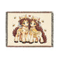 Beekeeper Unicorn Couple Cotton Throw Blanket Woven in the USA Heirloom Quality Jacquard Tapestry Personalization Sweet as Honey Forever
