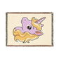 Golden Joy Magical Unicorn 100% Cotton Woven Throw Blanket Original Artwork Heirloom Keepsake 52 × 37 Fringe unicorns4everyone