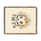 Astronaut Unicorn Cotton Jacquard Woven Throw Blanket: Heirloom Tapestry Keepsake