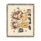 Unicorn Beekeepers Woven Cotton Throw Blanket: Sweet As Honey Together wedding gift Tapestry