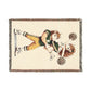 Football Player and Cheerleader Unicorn Woven Blanket, Football Cheer Blanket, Personalized Game Day Throw, Senior Night Gift