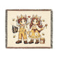 Beekeepers in Love Cotton Throw Blanket Woven in the USA Heirloom Quality Jacquard Tapestry Personalization Sweet as Honey Together Keepsake