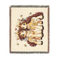 Beekeeper Unicorn Couple Cotton Throw Blanket: Jacquard Tapestry, Woven USA Heirloom Quality