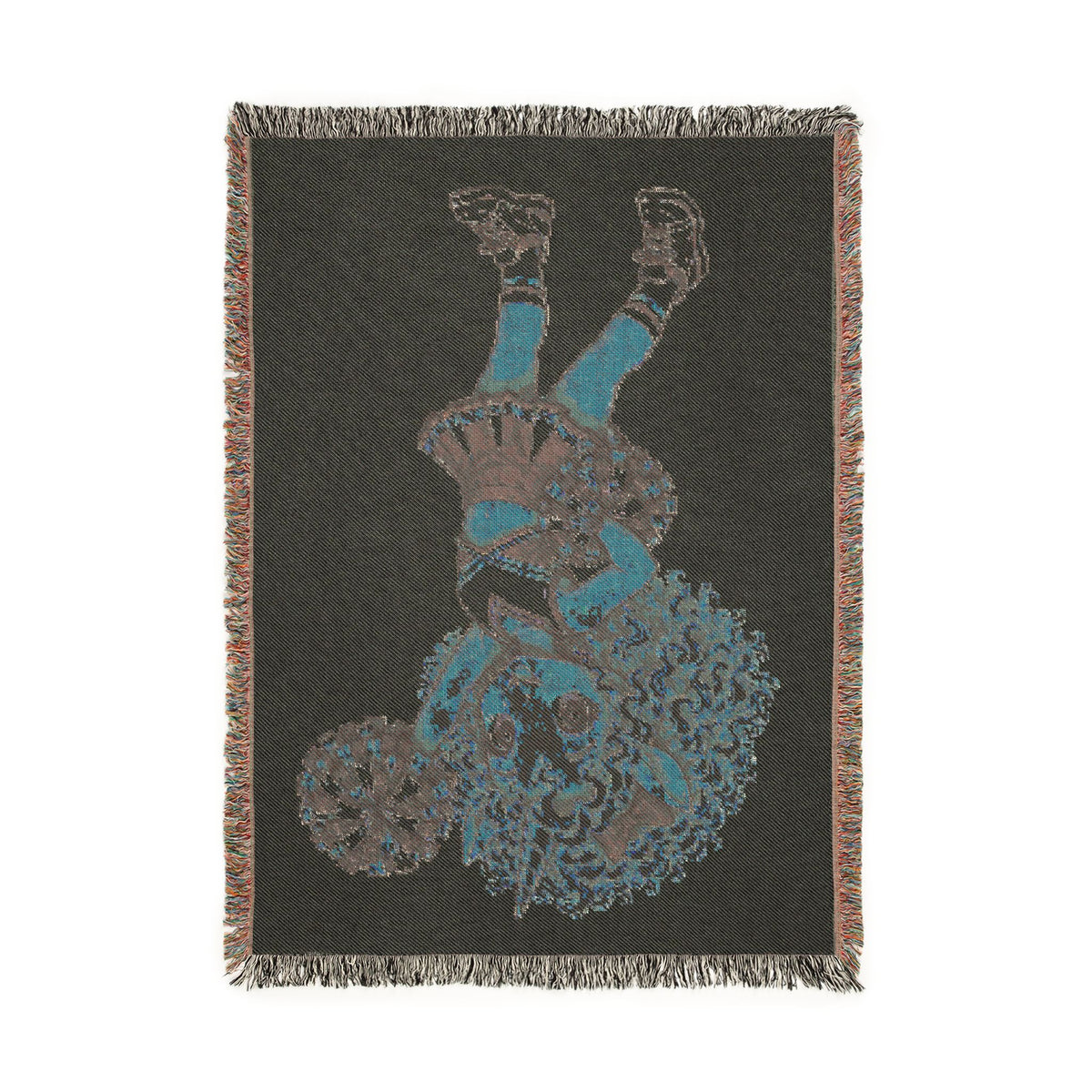 Cheerleader Unicorn Blanket, Personalized Cheer Woven Throw, Cheerleader Gift, Team Spirit Gift, Cheer Season Keepsake