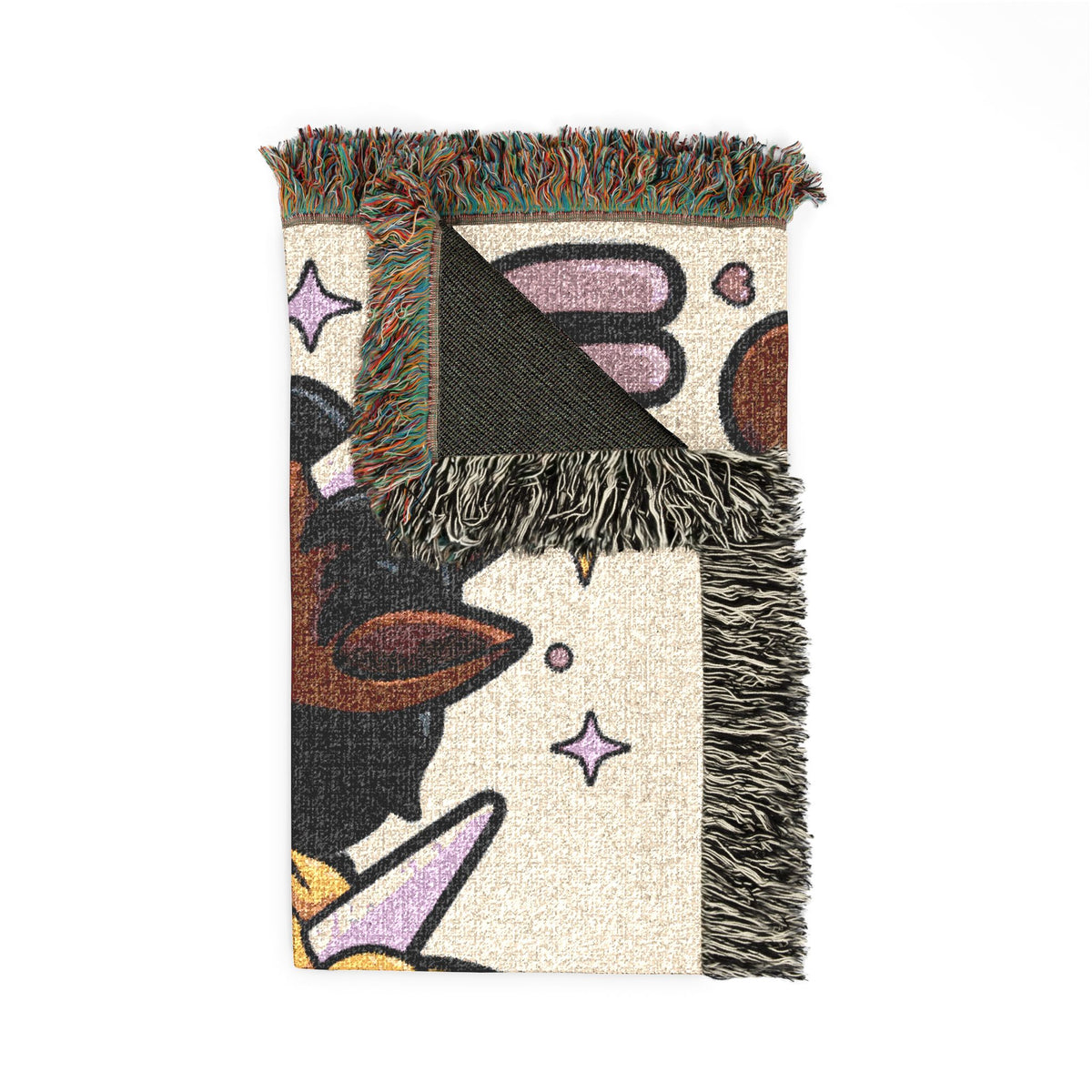 Unicorns4Everyone Woven Cotton Throw Blanket: Jacquard Tapestry, USA Made Keepsake