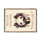 It's A Girl Personalize Name Date Unicorn Cotton Throw Blanket Jacquard Tapestry Woven USA Heirloom Keepsake